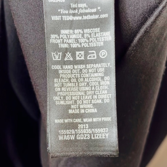 Ted Baker Lizeey Porcelain Rose Print Layered Jersey Sheath Dress Size 4 - Picture 4 of 6